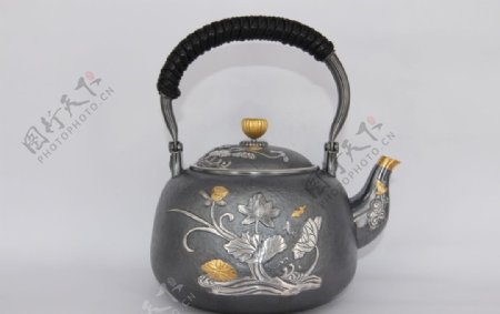韩国银壶伴藕纹图片
