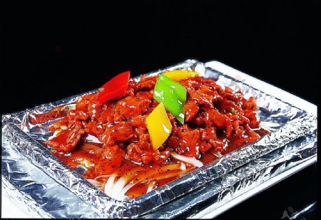豫菜黑椒烩鸵鸟肉图片