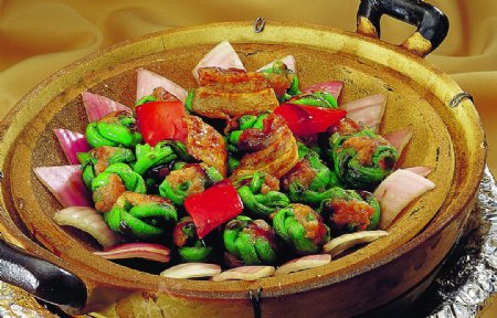 豫菜砂窝煎酿长豆角图片