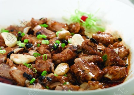 豫菜原粒姜豉蒸排骨图片