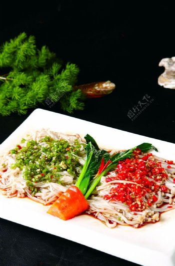 南北热菜双味金针菇图片