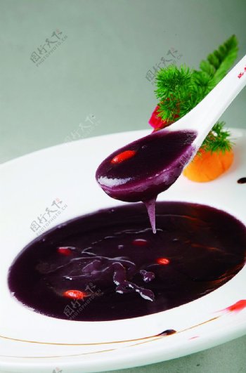 浙菜杞子紫薯图片
