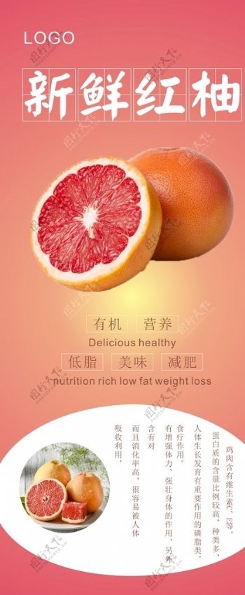 红柚展架图片
