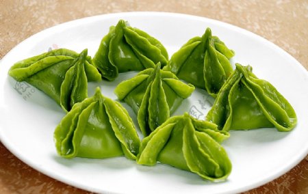 绿菜龙珠饺图片