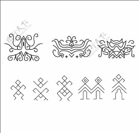 苗族侗族刺绣服饰织锦纹样图片