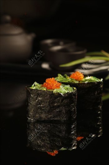日料寿司美食海草图片