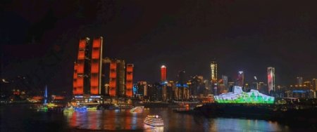 重庆两江交汇图片