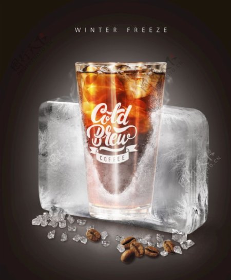 美式冰咖啡广告图片
