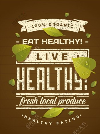 健康有机食品海报图片