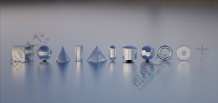 C4D模型螺丝工件零件金属螺母图片