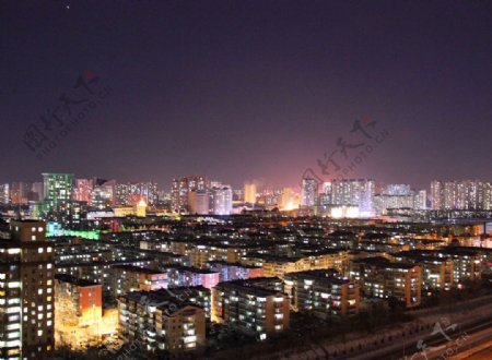 哈尔滨夜景城市夜景图片