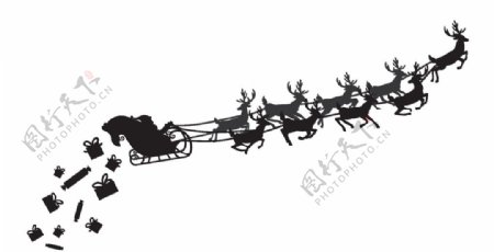 圣诞驯鹿氛围装饰小元素图片