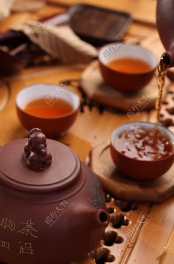 喝茶茶水铁观音饮茶茶叶图片